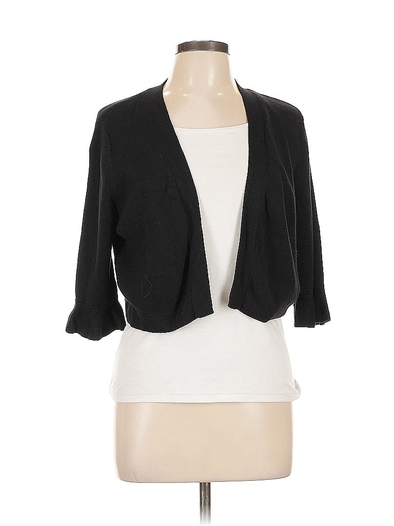 Pre-owned Talbots Cardigan Sweater In Black