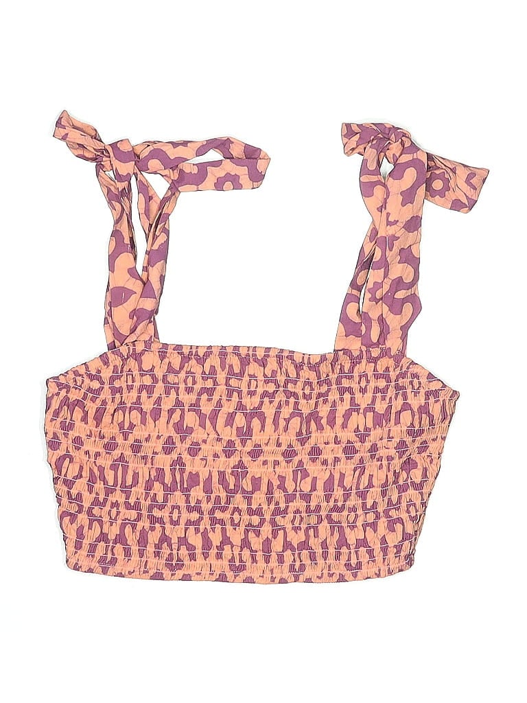 Pre-owned Saylor Tank Top Pink Halter Neckline Tops