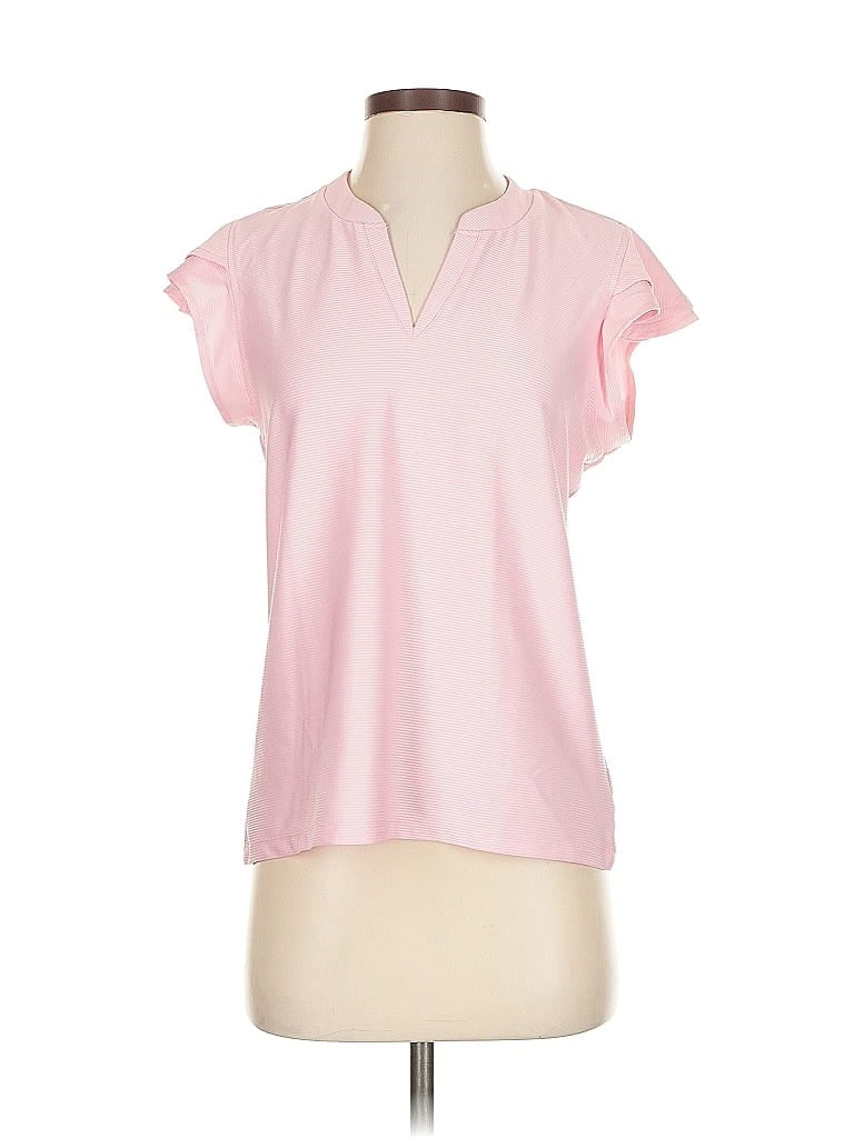 RBX Pre-owned Short Sleeve Blouse In Pink