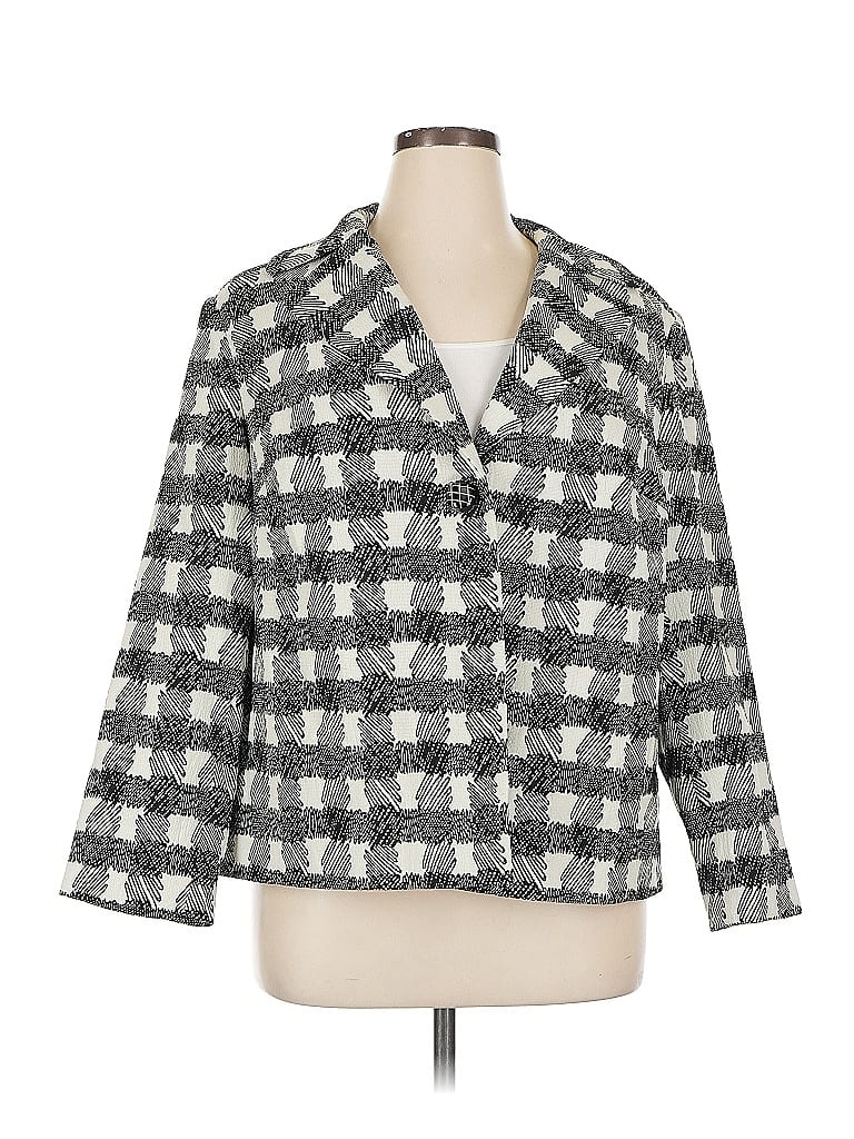 Pre-owned Doncaster Collection Blazer Jacket In Gray