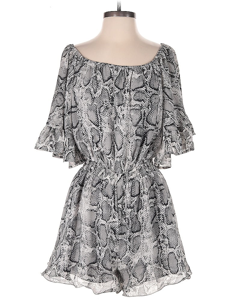 Pre-owned Endless Rose Romper In Gray