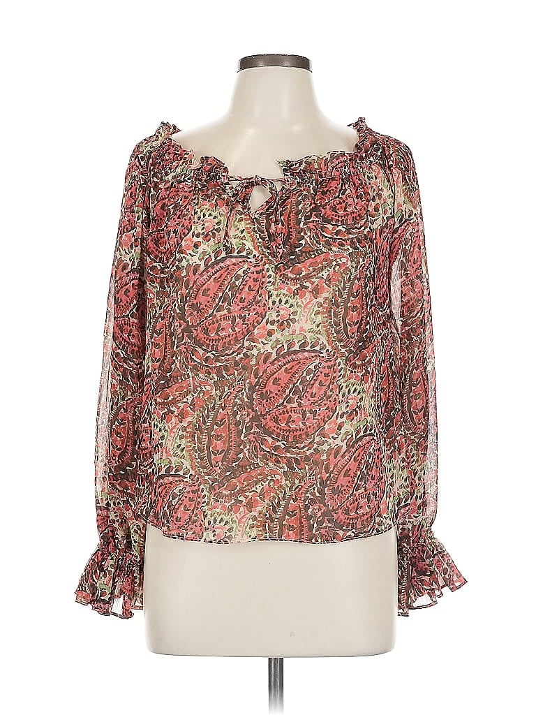 Pre-owned Vici Long Sleeve Blouse In Pink