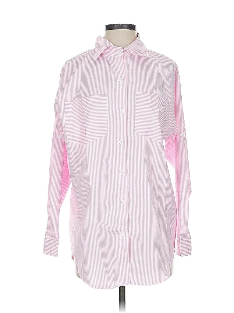 Pre-owned Unbranded Long Sleeve Blouse In Pink