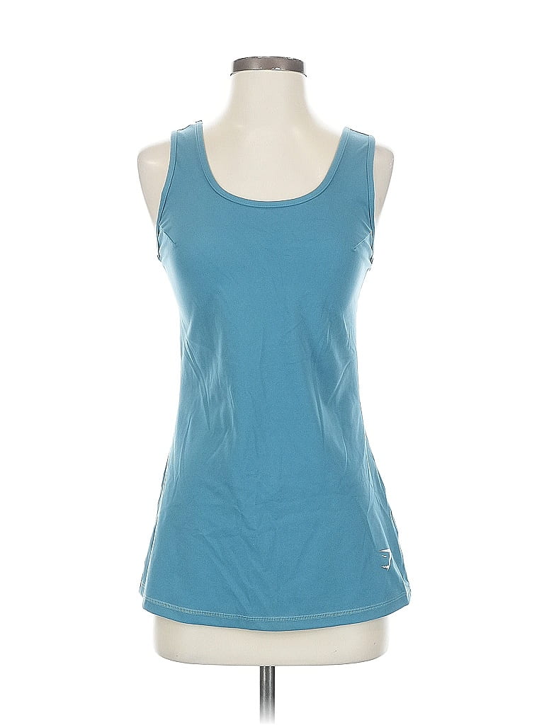 Click to view more detailed imagery on our partner's website Pre-owned Gymshark Tank Top Blue Halter Neckline Tops