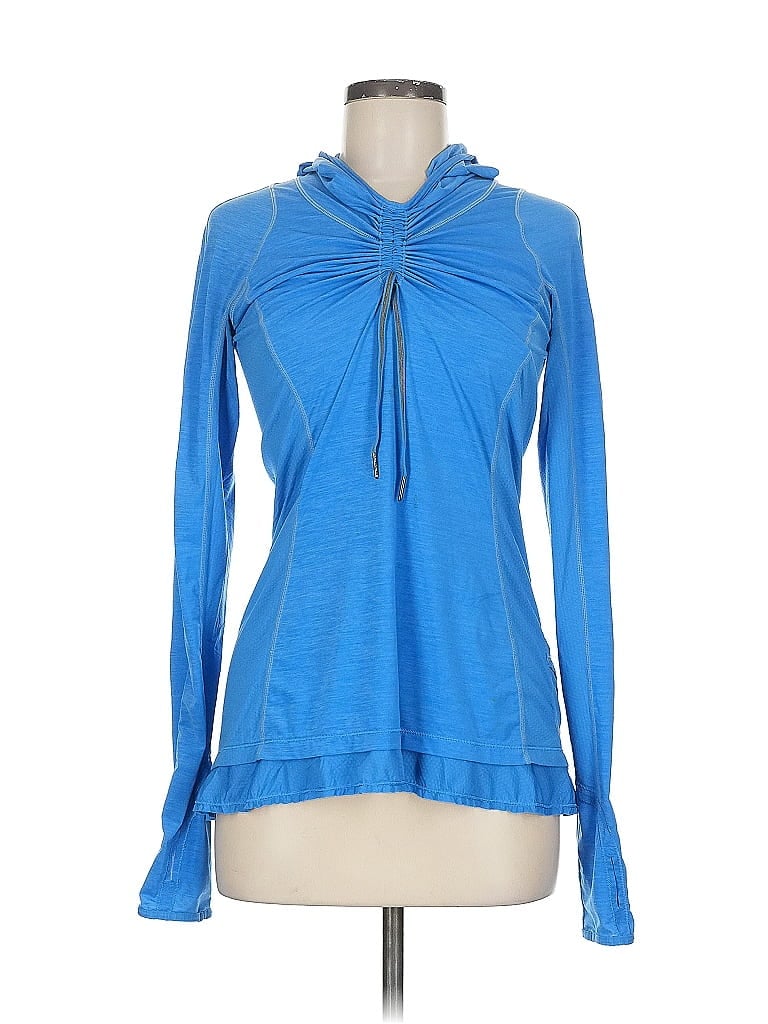 Pre-owned Lululemon Athletica Long Sleeve Polo Shirt In Blue