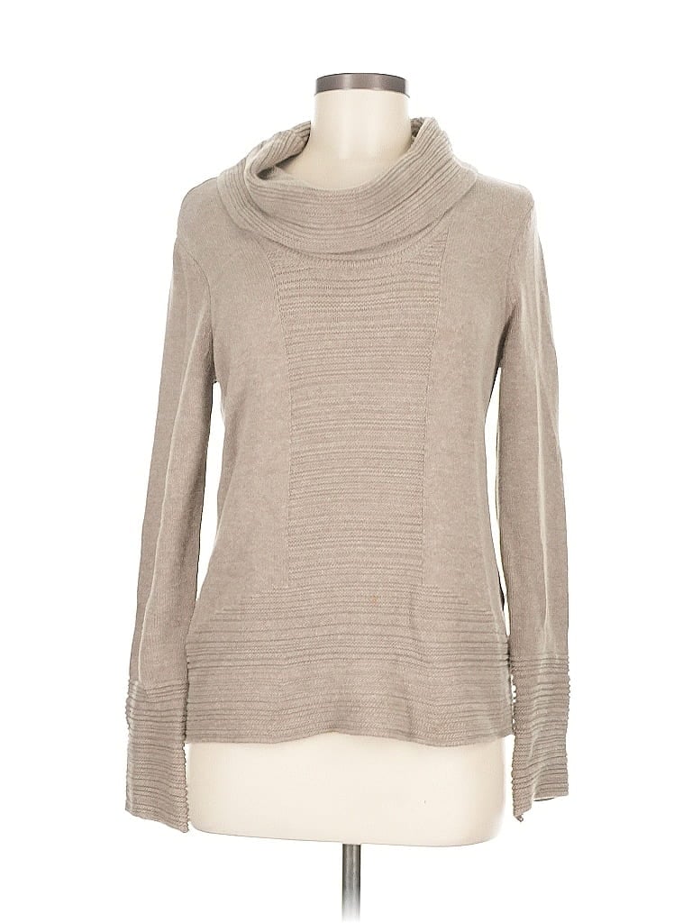 Pre-owned Calvin Klein Turtleneck Sweater In Brown