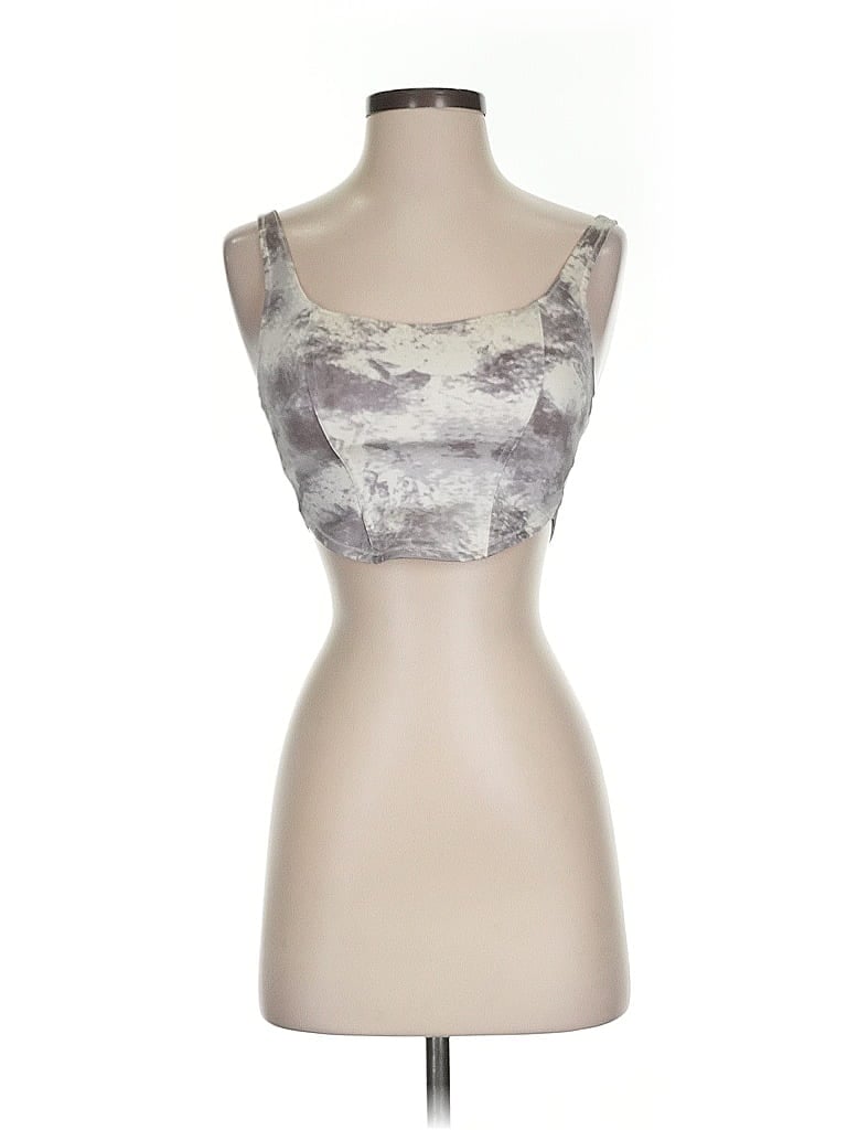 Pre-owned Victoria's Secret Pink Tank Top Silver Strapless Neckline Tops