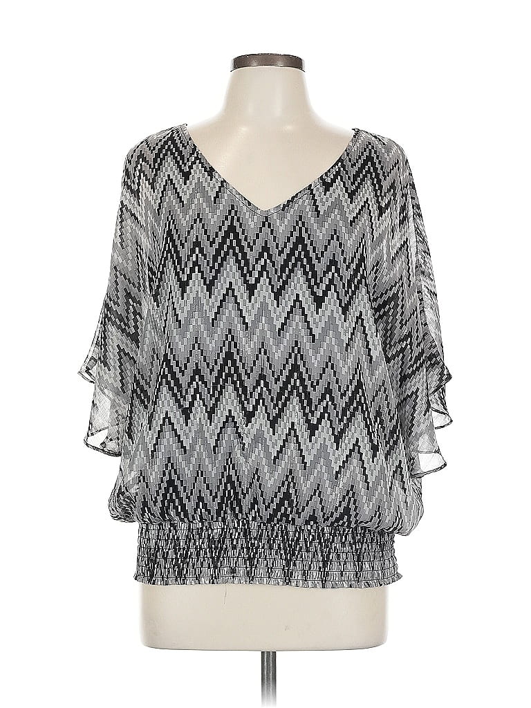 Pre-owned Alyx 3/4 Sleeve Blouse In Silver