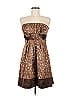 BCBGMAXAZRIA Animal Print Brown Cocktail Dress Size 6 - photo 1