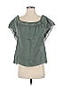 YFB 100% Linen Green Short Sleeve Blouse Size XS - photo 1