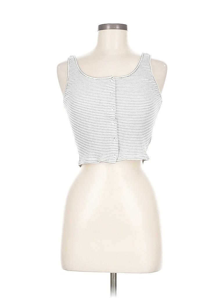 Pre-owned Divided By H&m Tank Top White Strapless Neckline Tops