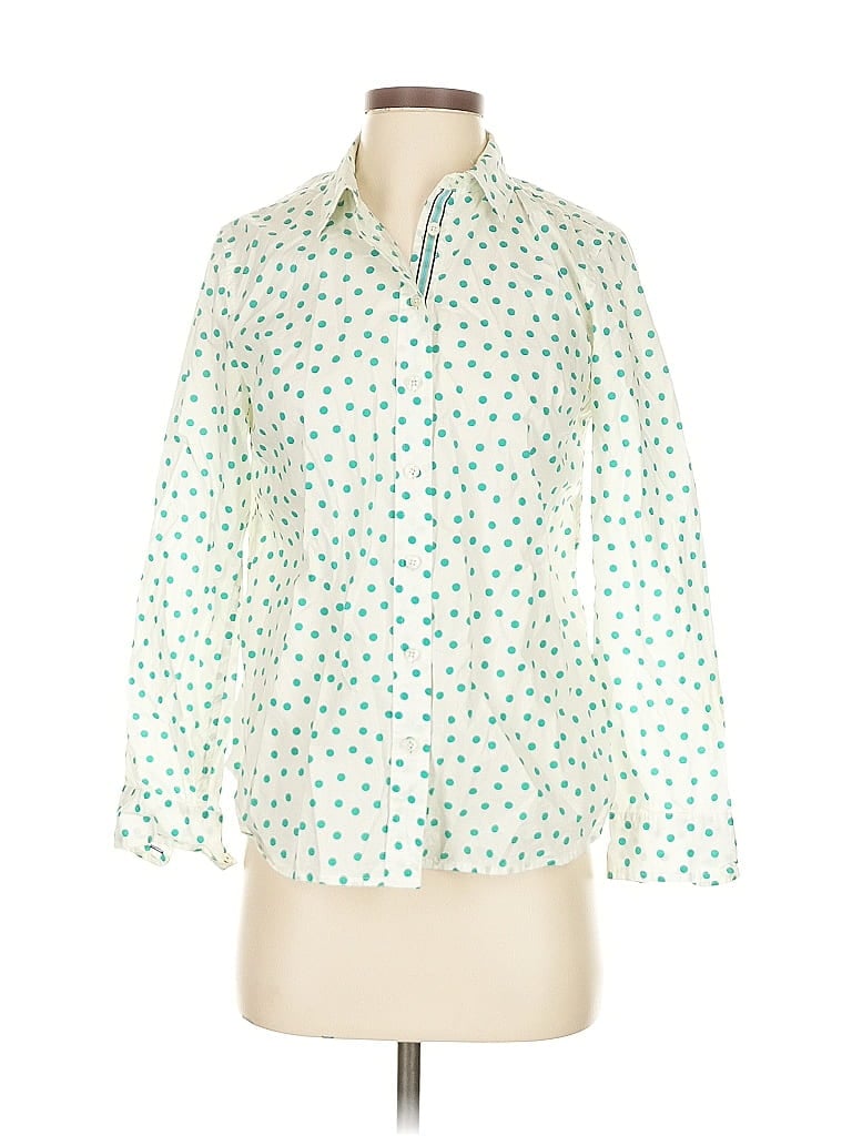 Pre-owned Talbots 3/4 Sleeve Blouse In Green