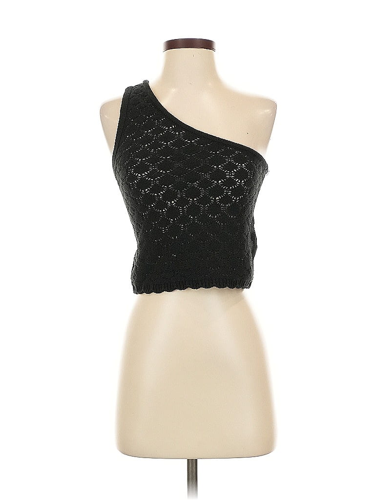Pre-owned Asos Design Sleeveless Top Black One Shoulder Neckline Tops