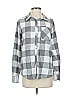 Assorted Brands Checkered-gingham Gray Long Sleeve Button-Down Shirt Size S - photo 1