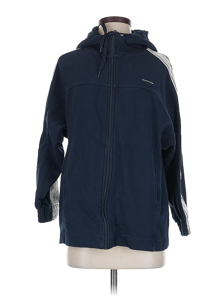 Pre-owned Assorted Brands Zip Up Hoodie In Blue