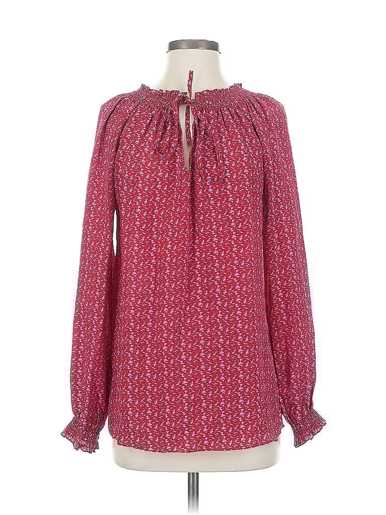 Pre-owned Rungolee Long Sleeve Blouse In Red