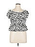 ABound 100% Polyester White Short Sleeve Top Size XL - photo 1