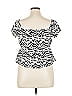 ABound 100% Polyester White Short Sleeve Top Size XL - photo 2