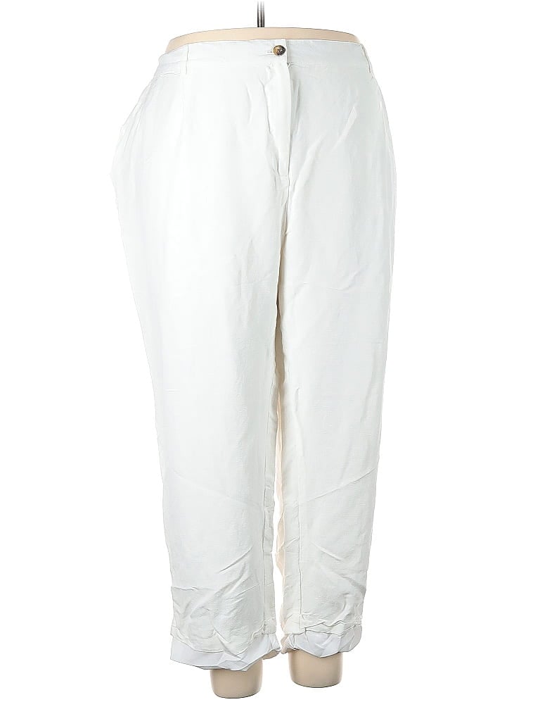 Click to view more detailed imagery on our partner's website Pre-owned Jessica London Linen Pants In White