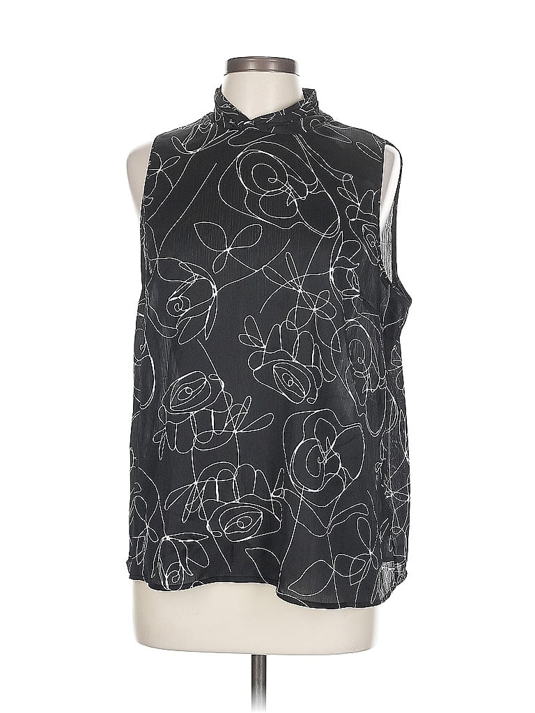 Pre-owned Mossimo Sleeveless Blouse In Black