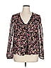 1.State 100% Polyester Black Long Sleeve Blouse Size XL - photo 1