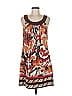 BCBGMAXAZRIA Print Brown Red Casual Dress Size M - photo 1