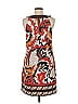 BCBGMAXAZRIA Print Brown Red Casual Dress Size M - photo 2