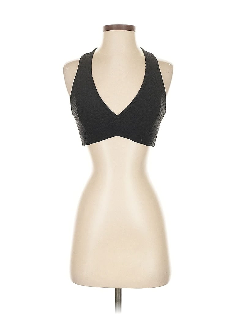Pre-owned Booty By Brabants Tank Top Black Halter Neckline Tops