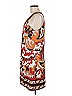 BCBGMAXAZRIA Print Brown Red Casual Dress Size M - photo 5