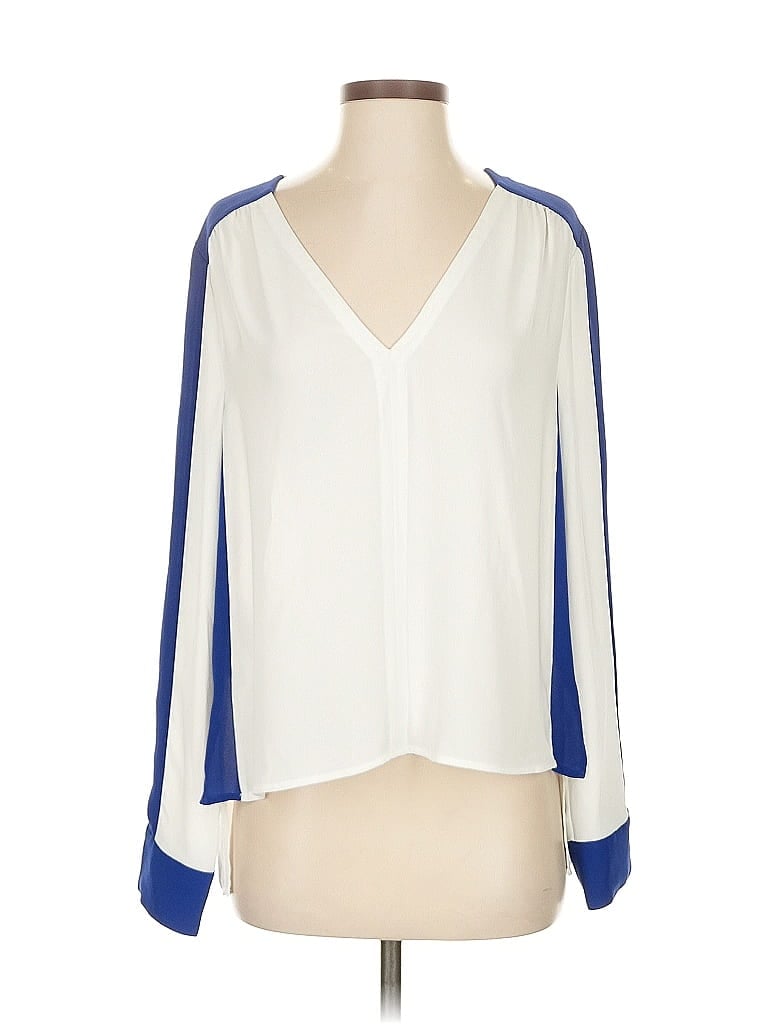 Pre-owned Bcbgmaxazria 3/4 Sleeve Blouse In White