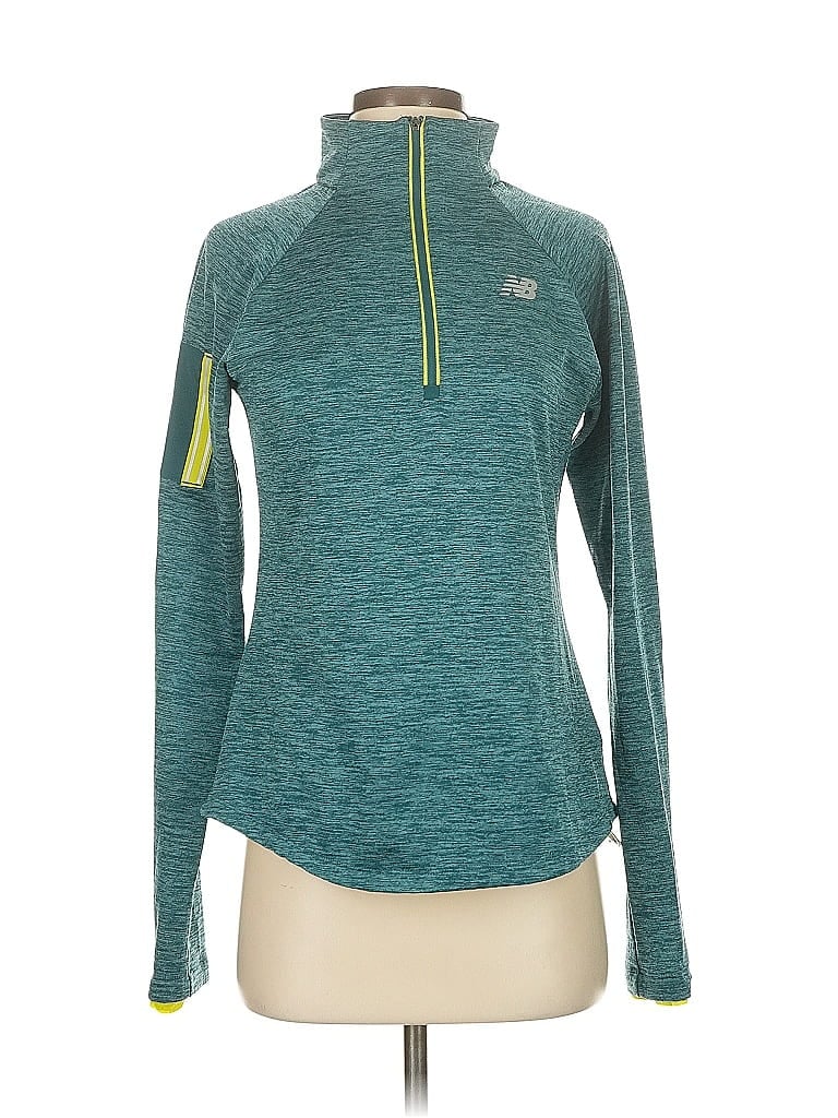 Pre-owned New Balance Long Sleeve T-shirt In Green