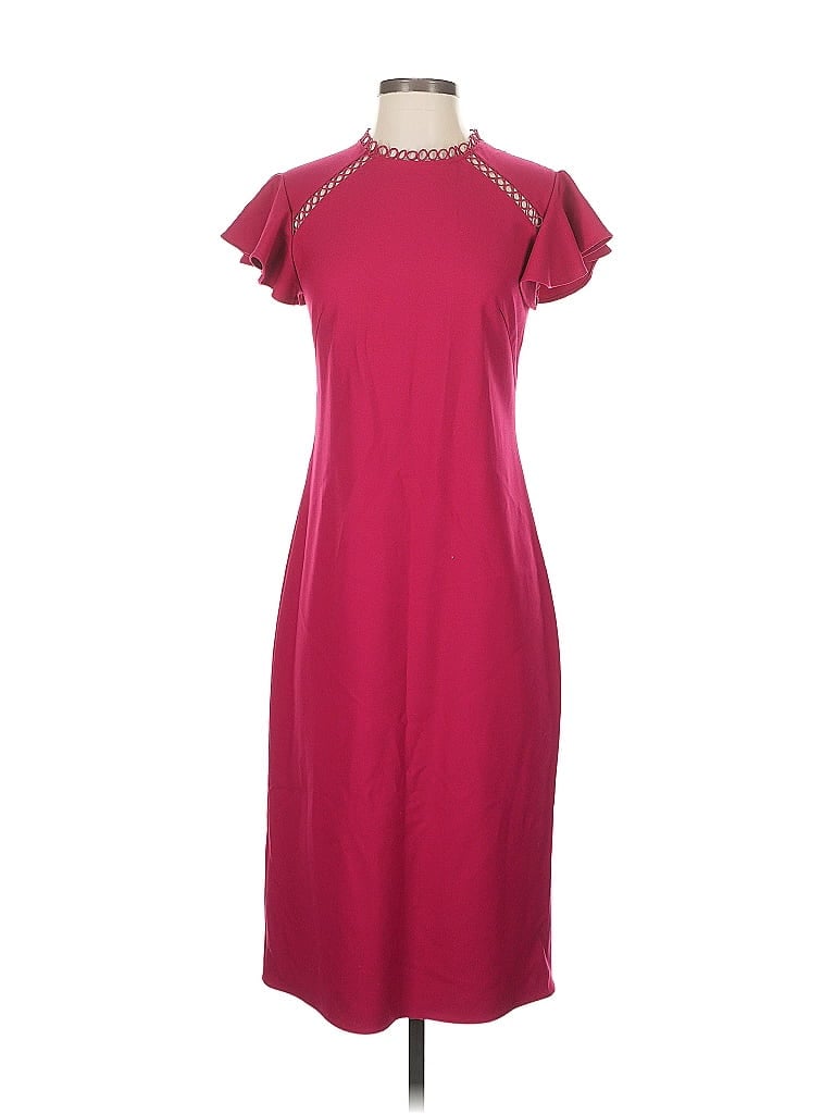 Pre-owned Shoshanna Casual Dress In Burgundy