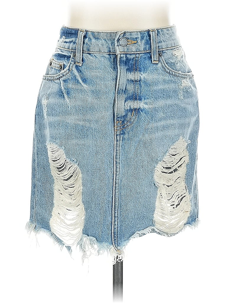 Pre-owned Carmar Denim Skirt In Blue