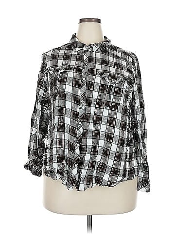 Cato 3/4 Sleeve Button-Down Shirt (view 1)