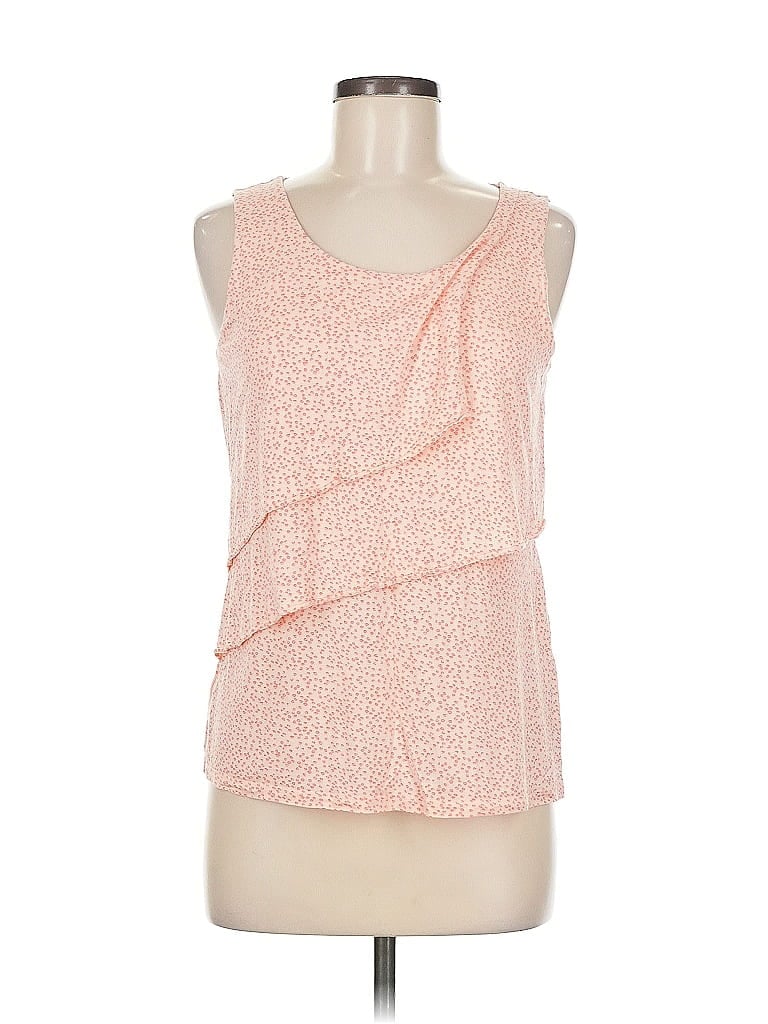 ANN TAYLOR Pre-owned Sleeveless Top Pink One Shoulder Neckline Tops