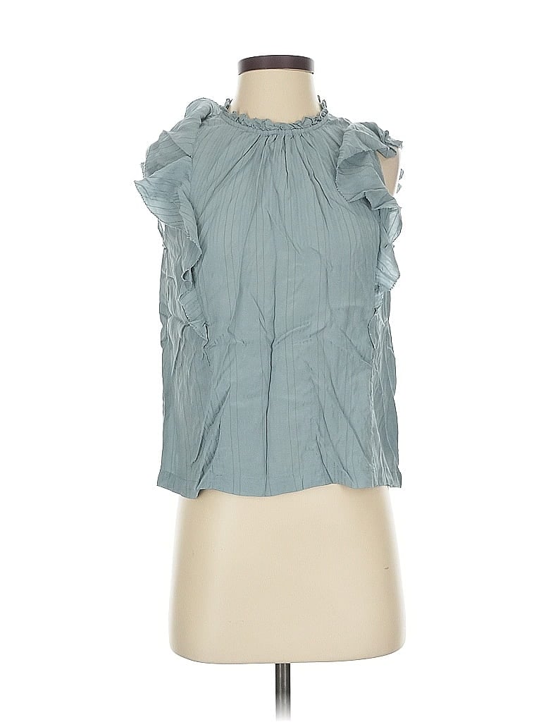 Pre-owned Lucky Brand Sleeveless Blouse In Blue