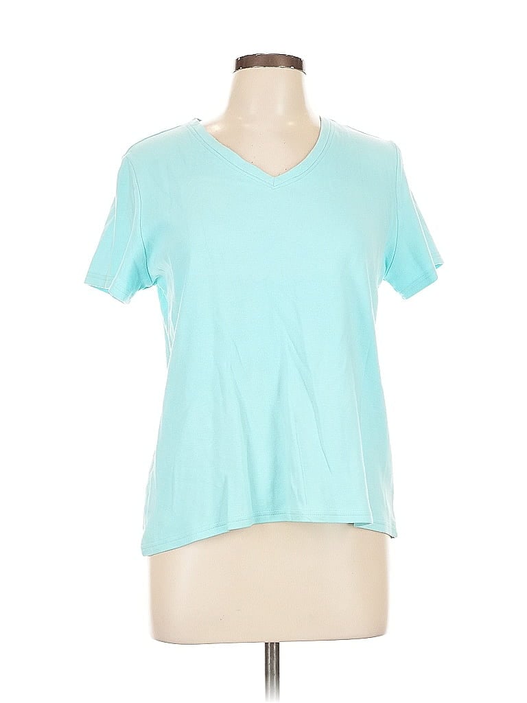 Click to view more detailed imagery on our partner's website Pre-owned Basic Editions Short Sleeve T-shirt In Blue