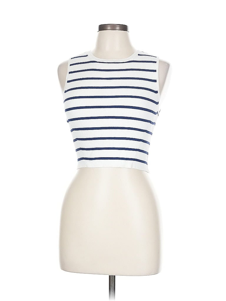 Pre-owned Olivaceous Sleeveless T-shirt In White