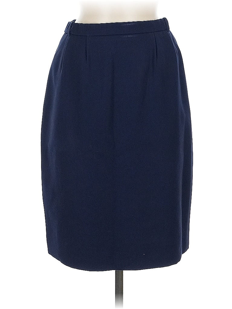 Pre-owned Carven Wool Skirt In Blue