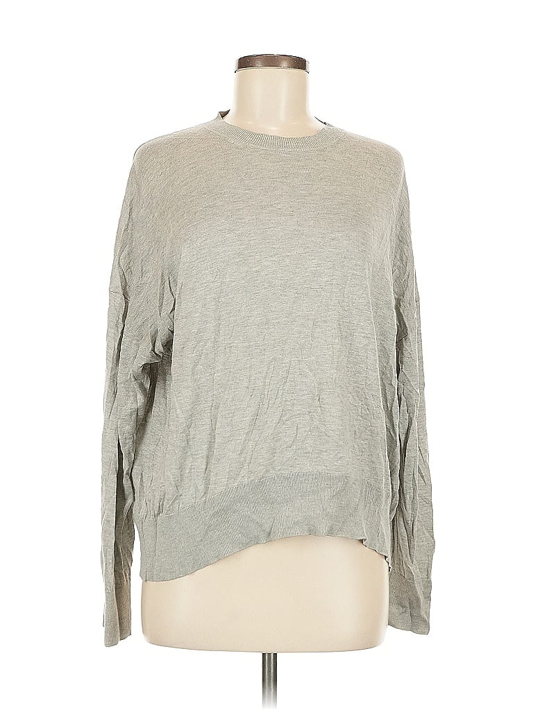 Pre-owned Zadig & Voltaire Long Sleeve Top Gray Crew Neck Tops