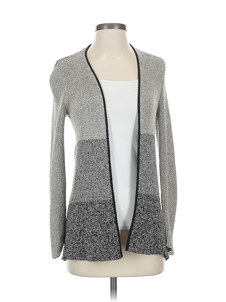 Pre-owned Eileen Fisher Wool Cardigan Sweater In Gray