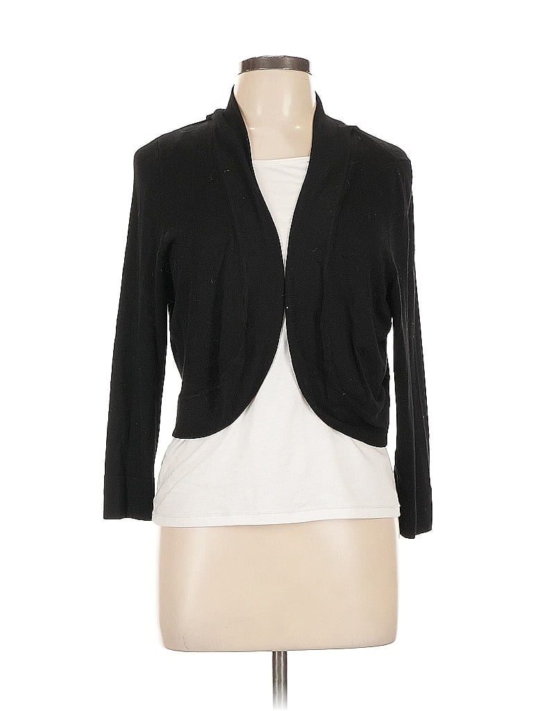 Pre-owned Eliza J Cardigan Sweater In Black