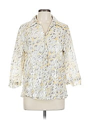 Alfred Dunner 3/4 Sleeve Button Down Shirt