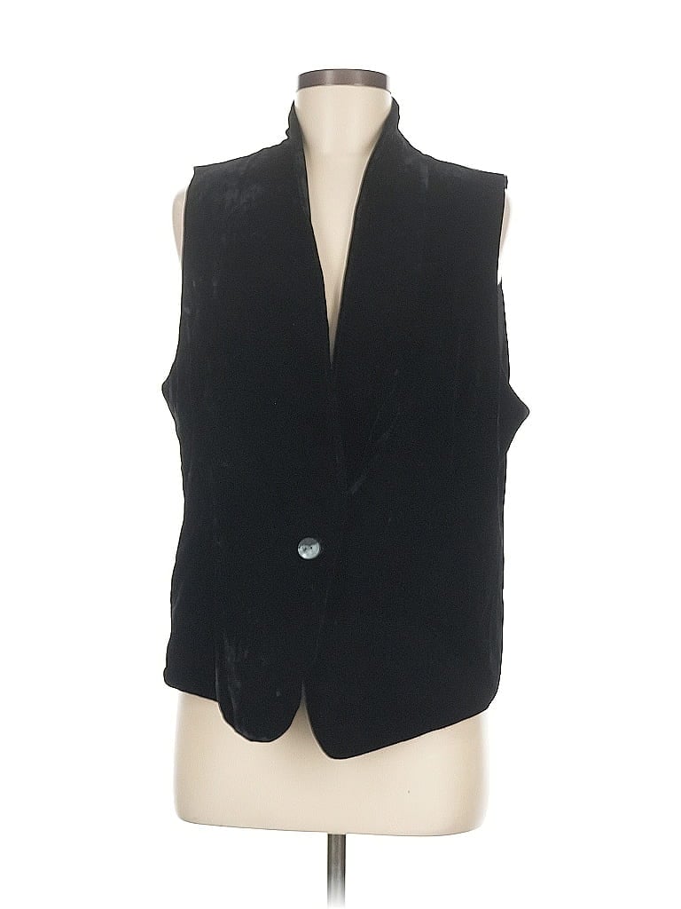 Pre-owned Jjill Tuxedo Vest In Black
