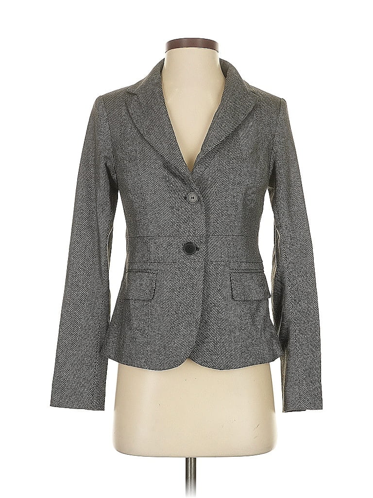 Pre-owned New York And Company Blazer Jacket In Gray