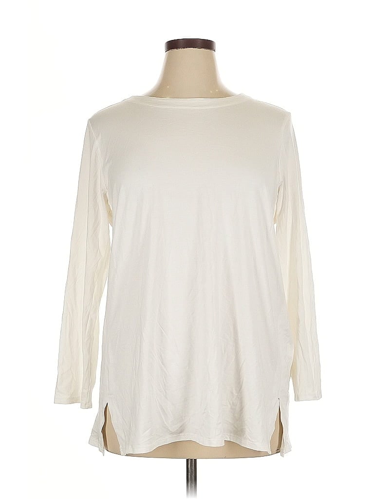 Click to view more detailed imagery on our partner's website Pre-owned Jjill 3/4 Sleeve T-shirt In White