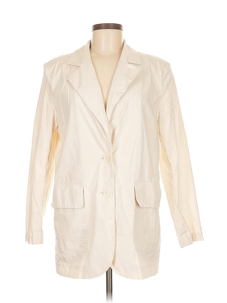 Pre-owned Banana Republic Factory Store Blazer Jacket In White