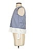 Theory 100% Cotton Blue Sleeveless Blouse Size S - photo 5