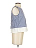 Theory 100% Cotton Blue Sleeveless Blouse Size S - photo 4