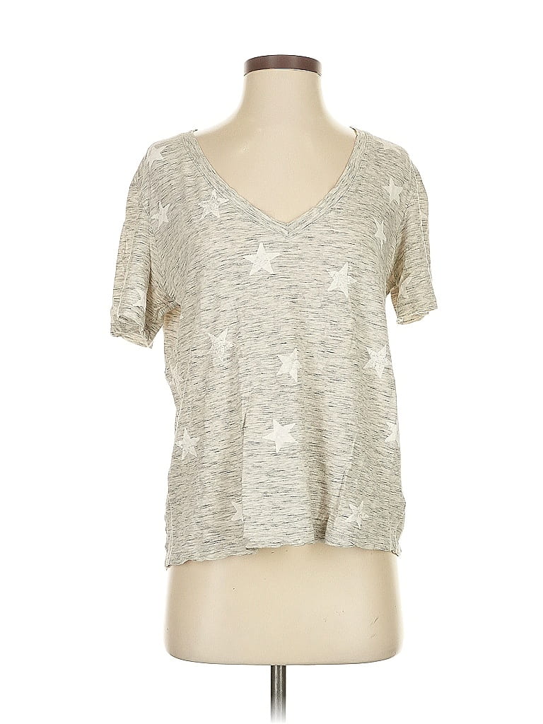 Pre-owned Splendid Short Sleeve T-shirt In Silver